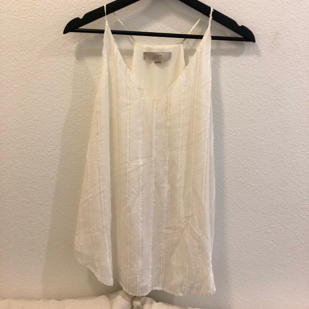 LOFT V-Neck White Cami